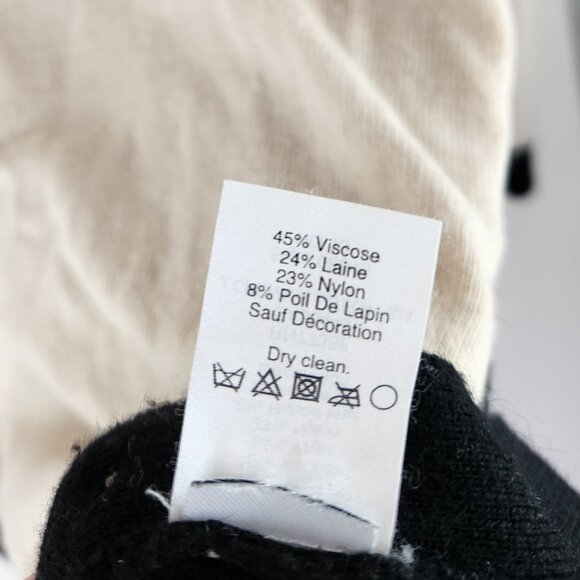 J. Crew Wool Angora Lightweight Sweater Elbow Patches Side Buttons sz S *Flawed* - Picture 9 of 9